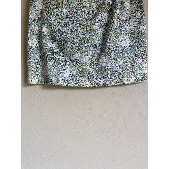 J. Crew Y2K White Floral Mini Skirt Cotton Blend Size 8 - Picture 7 of 9